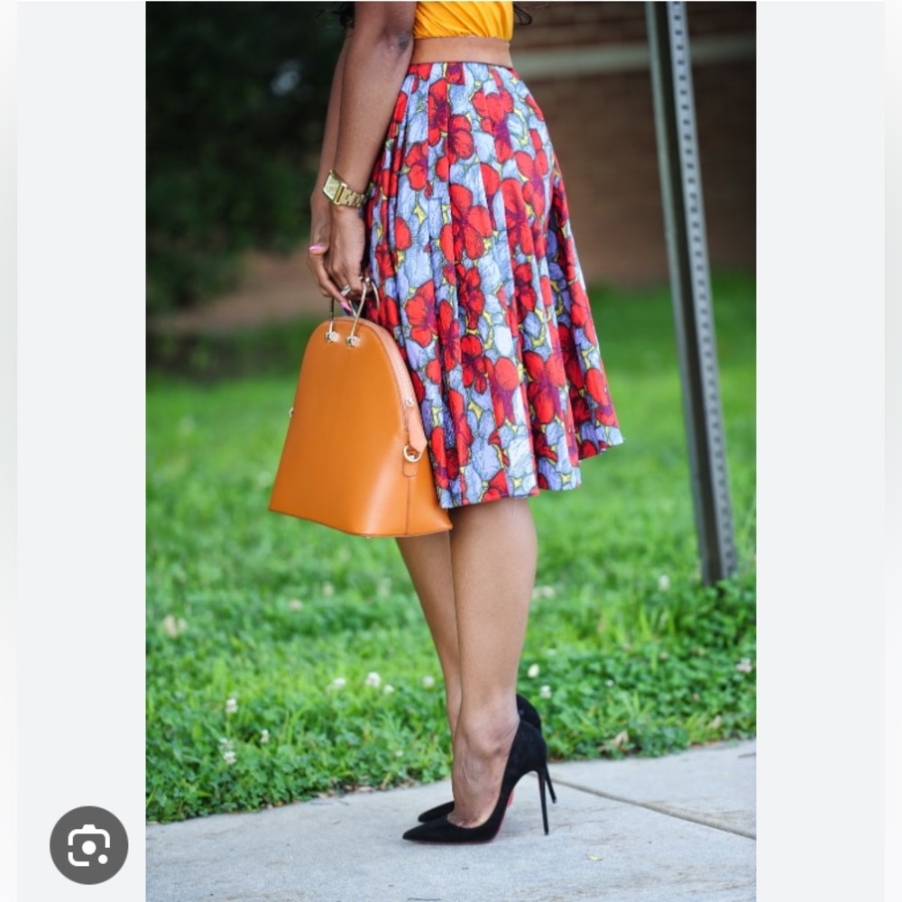 Full pleated Floral Skirt
